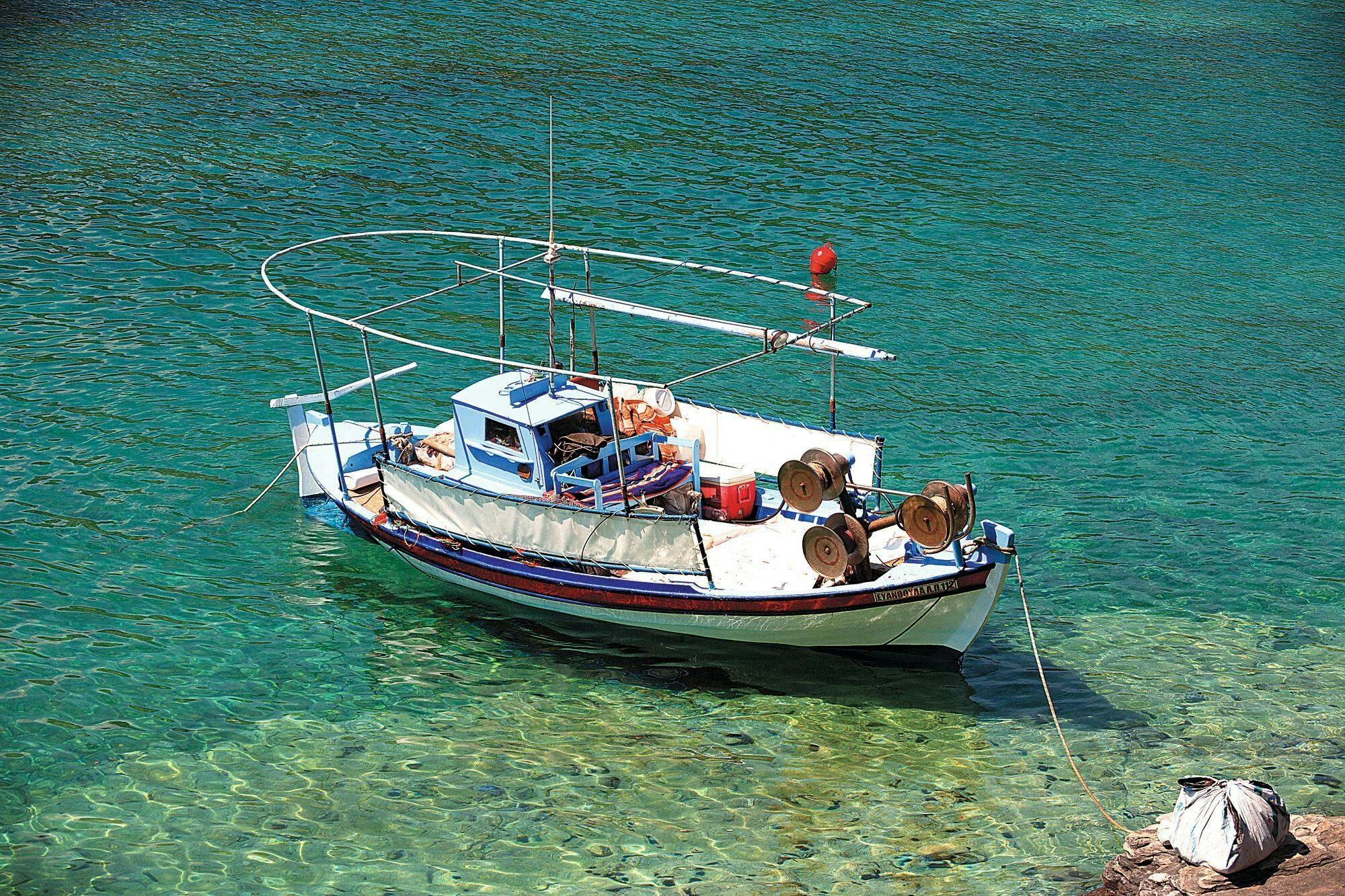 Kaiki-Bootsfahrt nach Koufonisia mit BBQ-Mittagessen