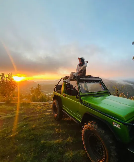 Privé 4x4-tour naar zonsopgang op de berg Batur en de warmwaterbronnen