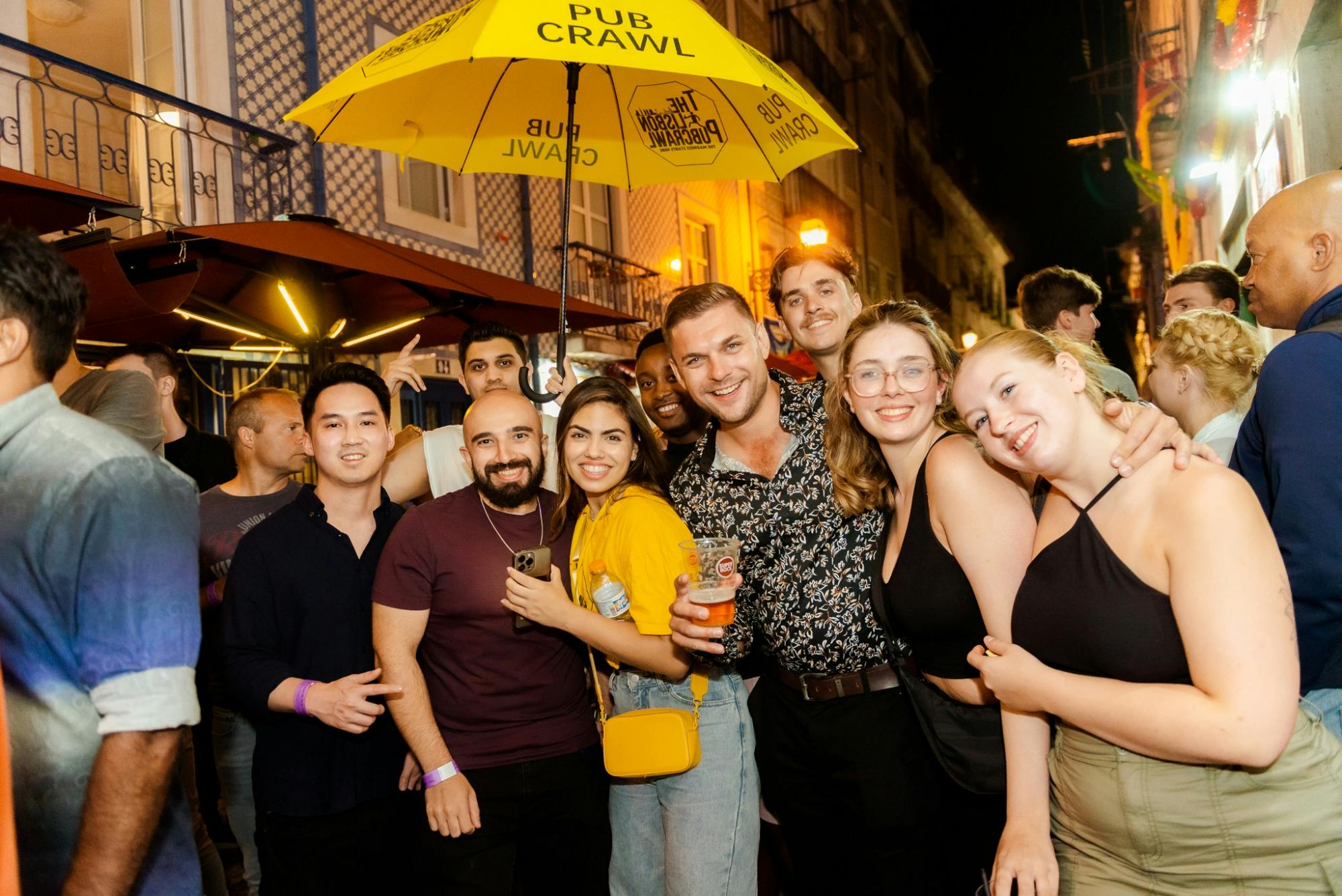 Lisbon guided pub crawl with drinks and a top club VIP entrance