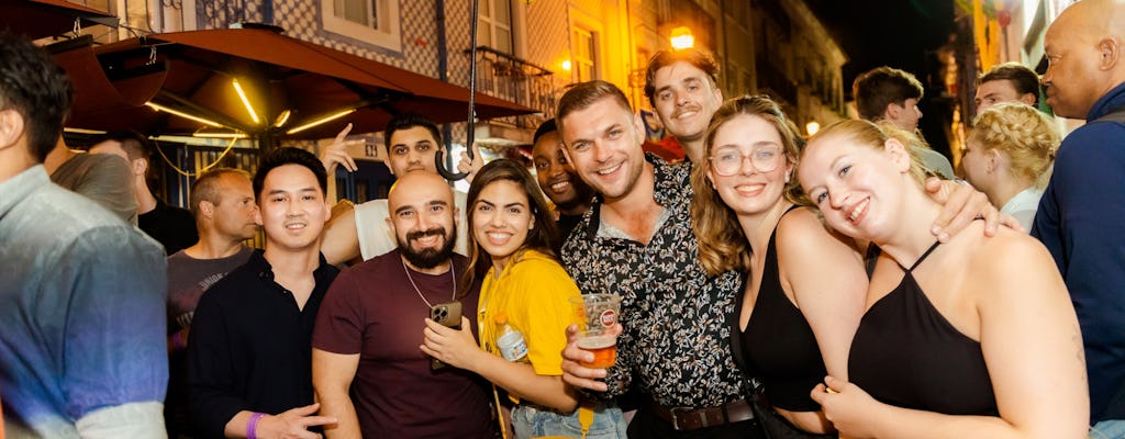 Lisbon guided pub crawl with drinks and a top club VIP entrance