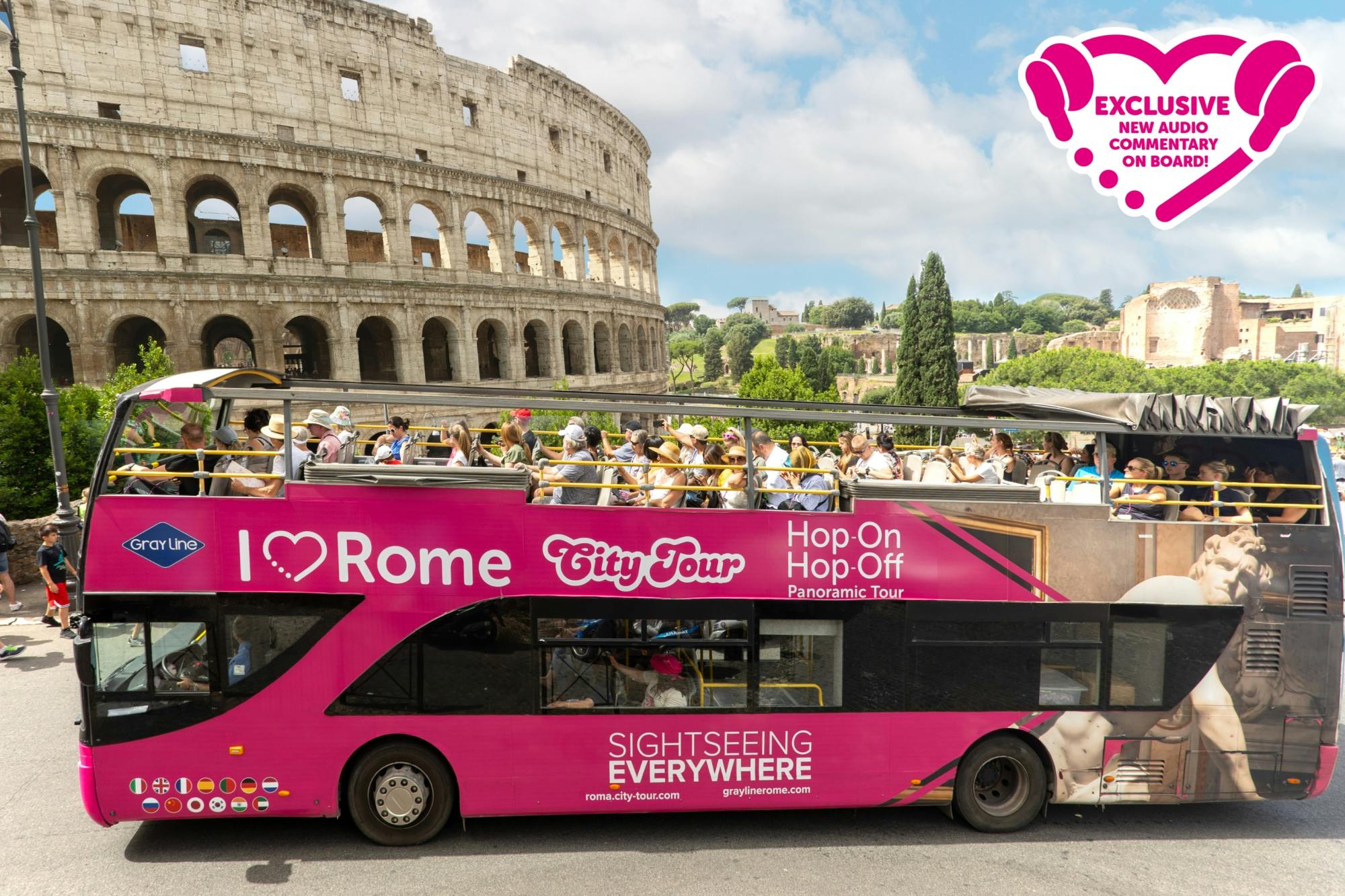 Hop-on Hop-off panoramische bustour door Rome