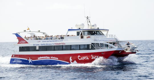 Viaggio in traghetto per l'isola di Formentera da Santa Eulalia