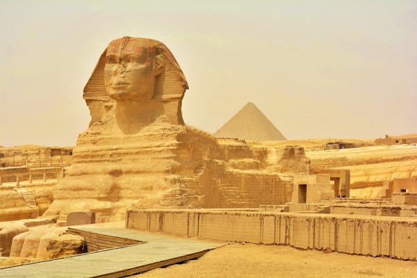 De hele dag de piramides, de sfinx, Memphis, Saqara en Dahshour