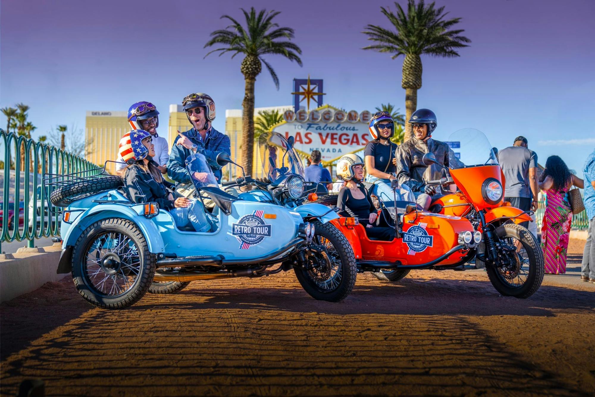 Tour guidato privato personalizzato della Strip di Las Vegas in sidecar