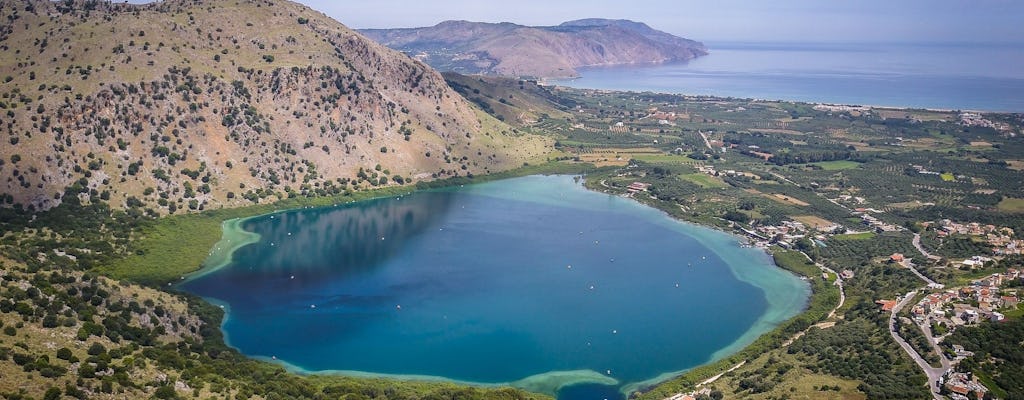 Passeio por Rethymnon e Lago Kournas