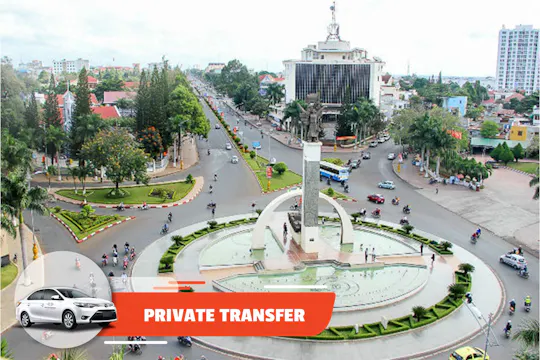 Traslado privado de ida del aeropuerto de Buon Ma Thuot al hotel