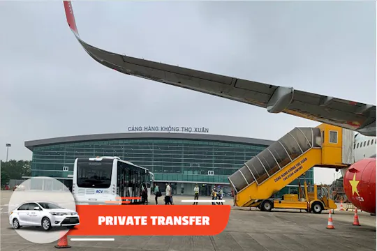Traslado privado do aeroporto de Tho Xuan para o hotel no centro da cidade de Thanh Hoa