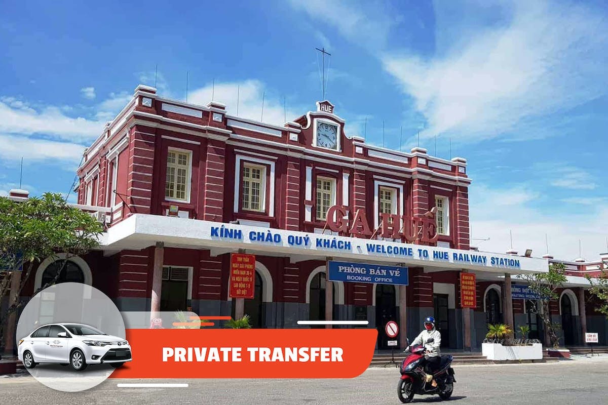Privévervoer van treinstation Hue naar of van het stadscentrum van Hue