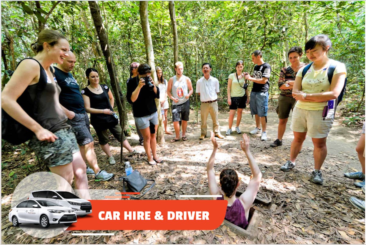 Autohuur met chauffeur in Cu Chi vanuit Ho Chi Minhstad, halve dag