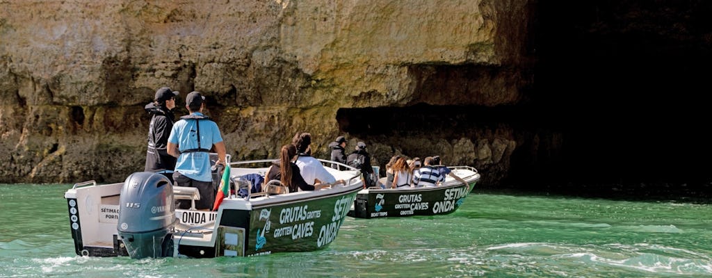 Excursion en bateau de 2 heures vers les grottes et les plages cachées d'Armação de Pera