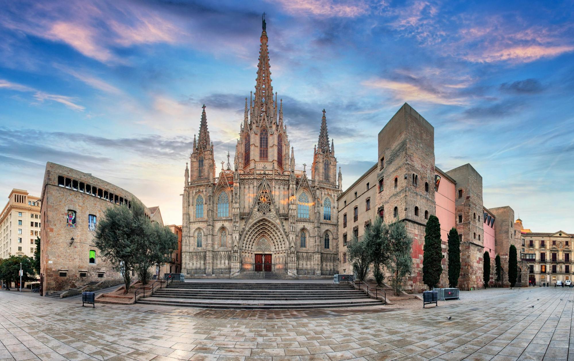 Toegangsticket voor de kathedraal van Barcelona met gratis audiorondleiding door de stad
