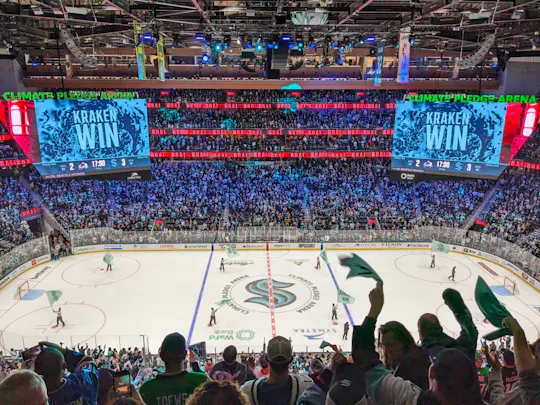 Seattle Kraken ice hockey game ticket at Climate Pledge Arena