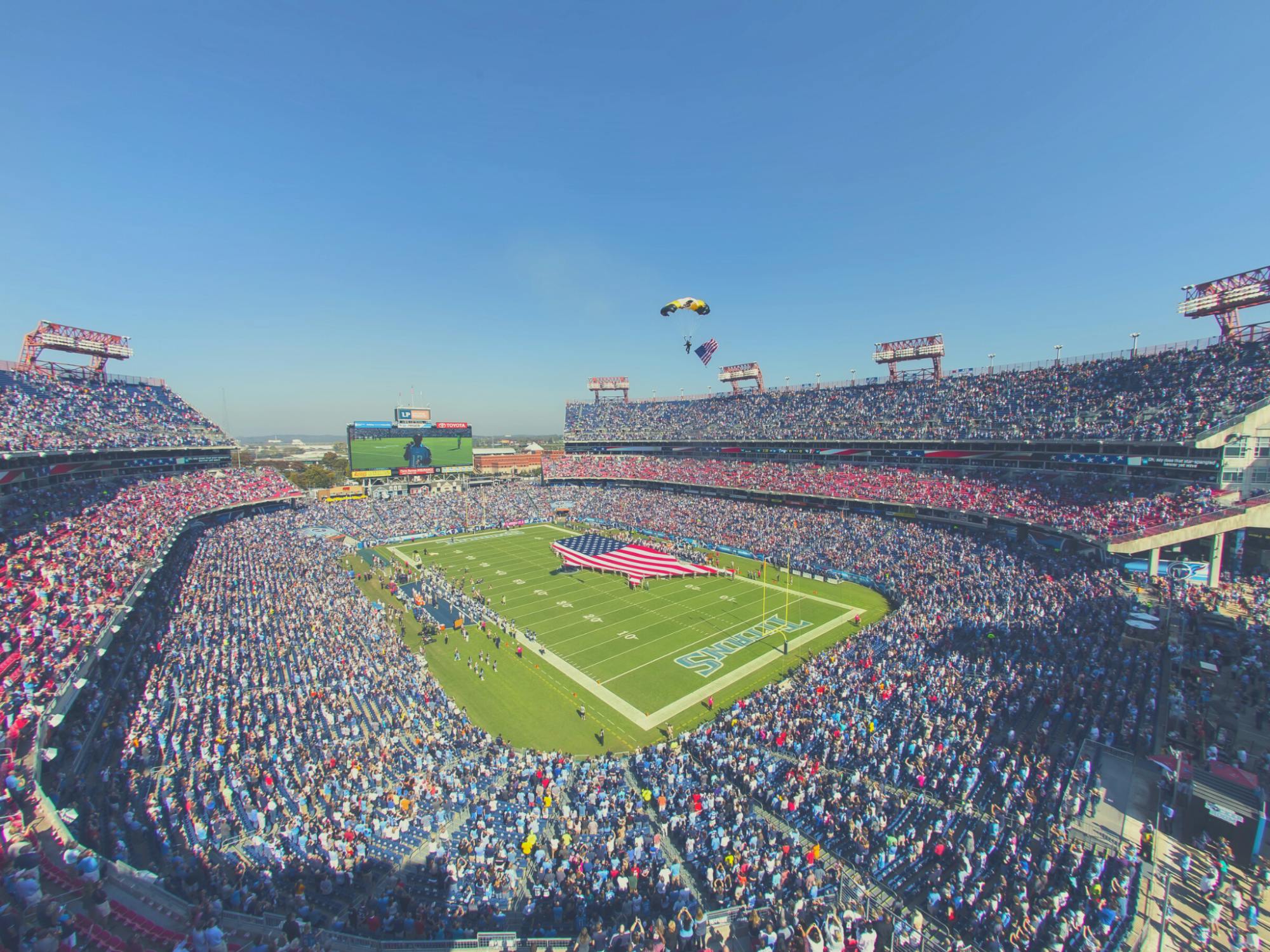 Tennessee Titans voetbalwedstrijdkaartje in het Nissan Stadium