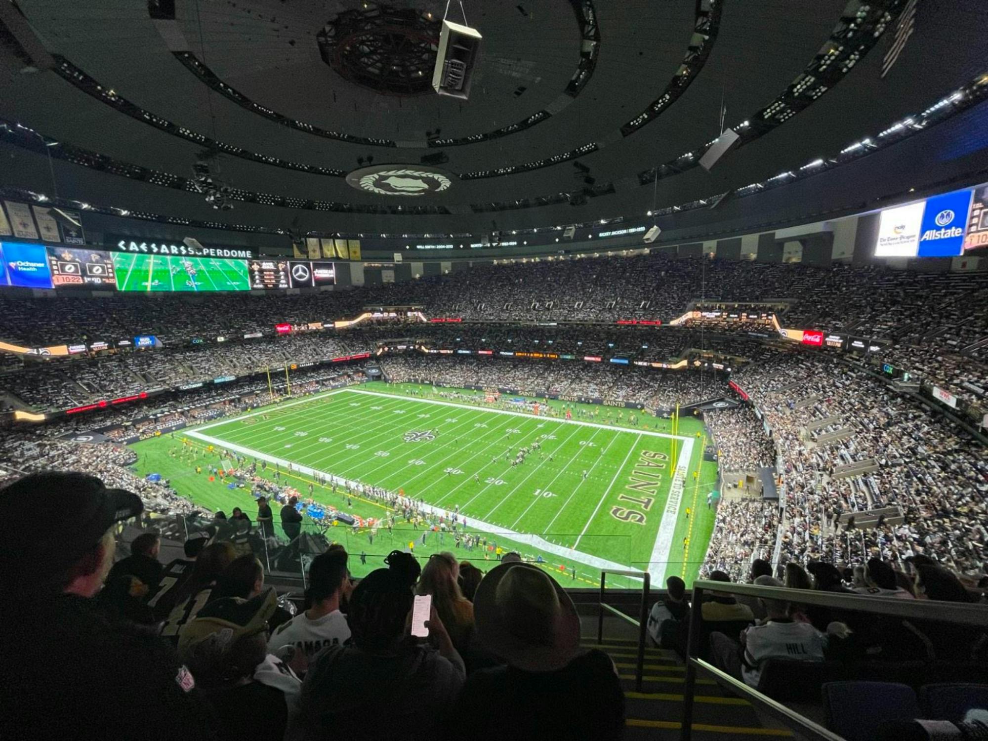 Eintrittskarte für das Fußballspiel der New Orleans Saints im Caesars Superdome