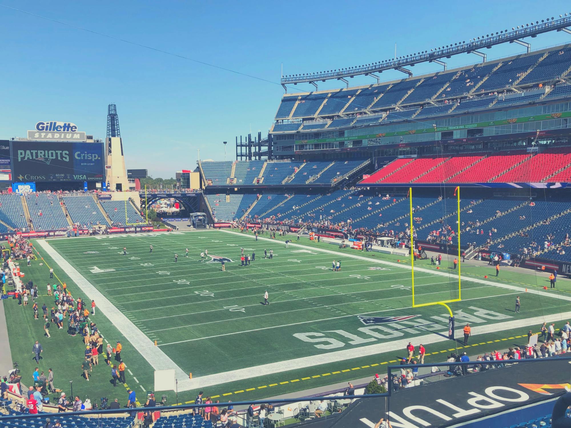 Ingresso para o jogo de futebol do New England Patriots no Gillette Stadium