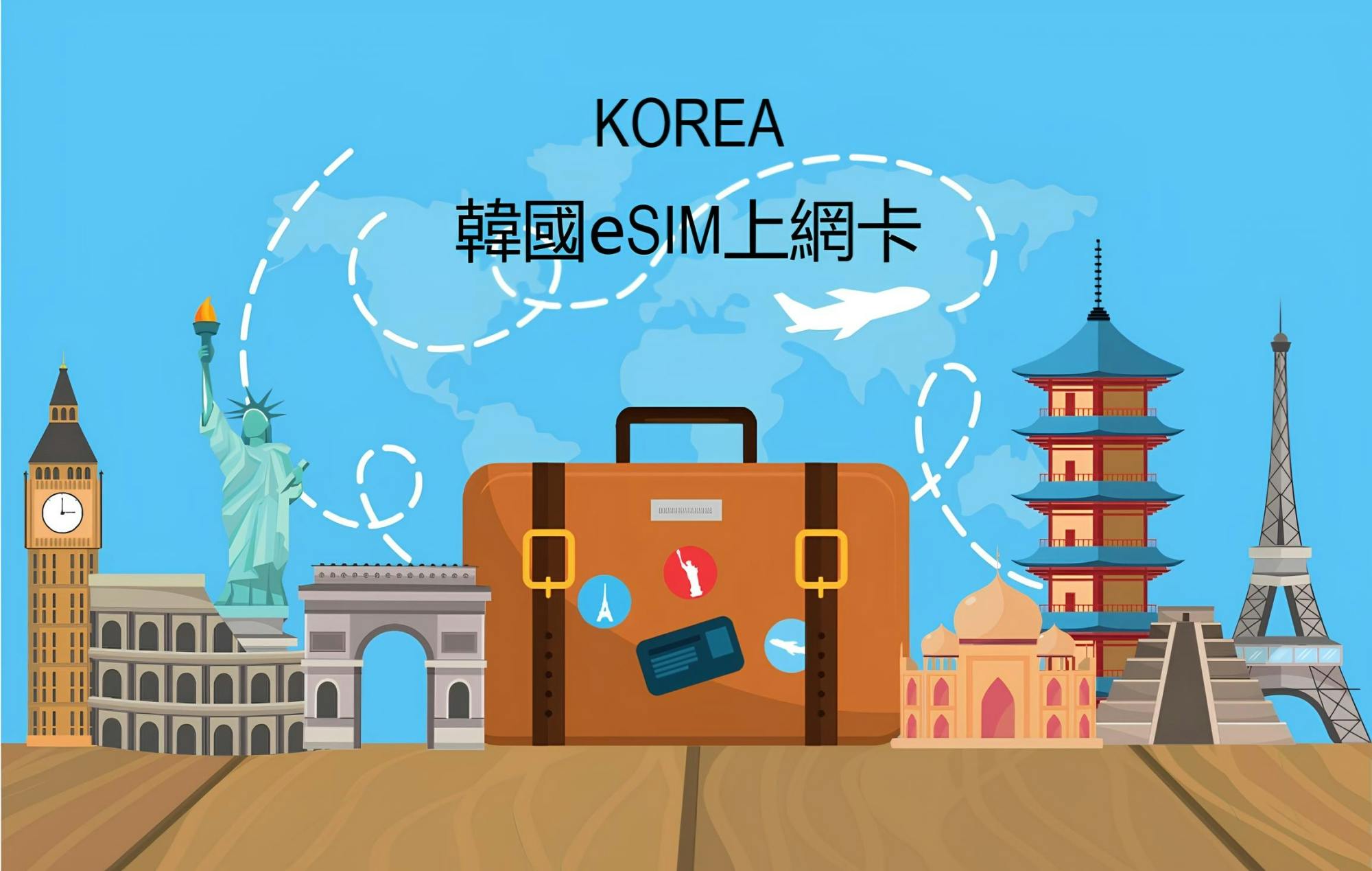 eSIM-Karte für 5–30 Tage begrenztes Internet in Korea