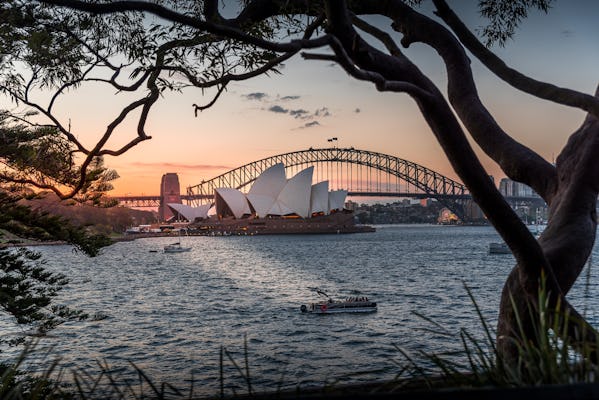 Visite au coucher du soleil dans le port de Sydney avec un photographe professionnel