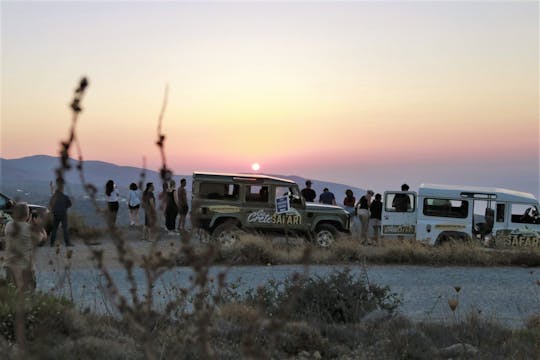 Tour privato safari al tramonto a Creta orientale con ritiro e cena