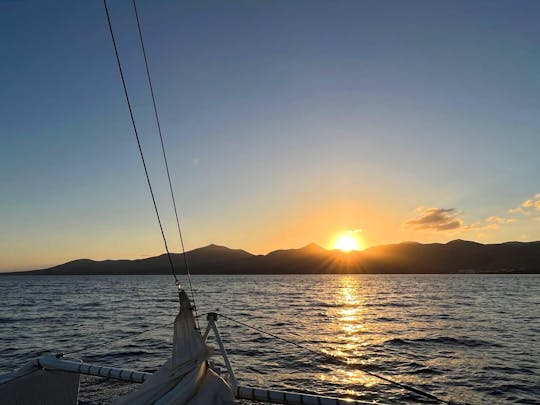 Croisière en catamaran pour observer les dauphins au coucher du soleil à Lanzarote