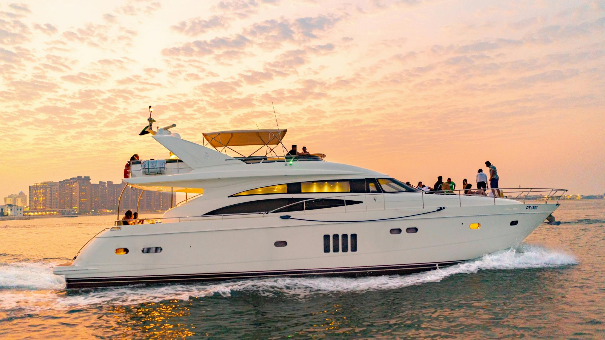 2 hour luxury yacht cruise in Dubai's Burj coastline with dining Musement