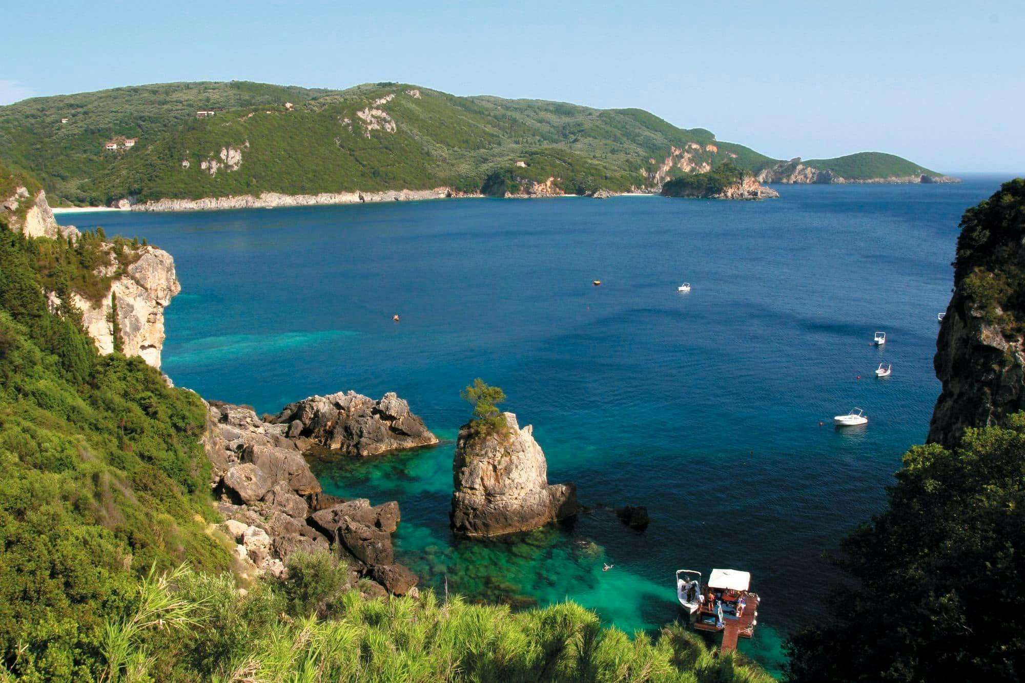 Small Group Corfu Tour with Achillion Palace and Paleokastritsa