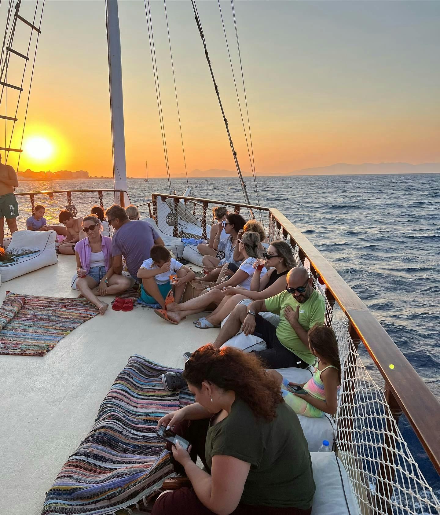 Sunset cruise in Rhodes
