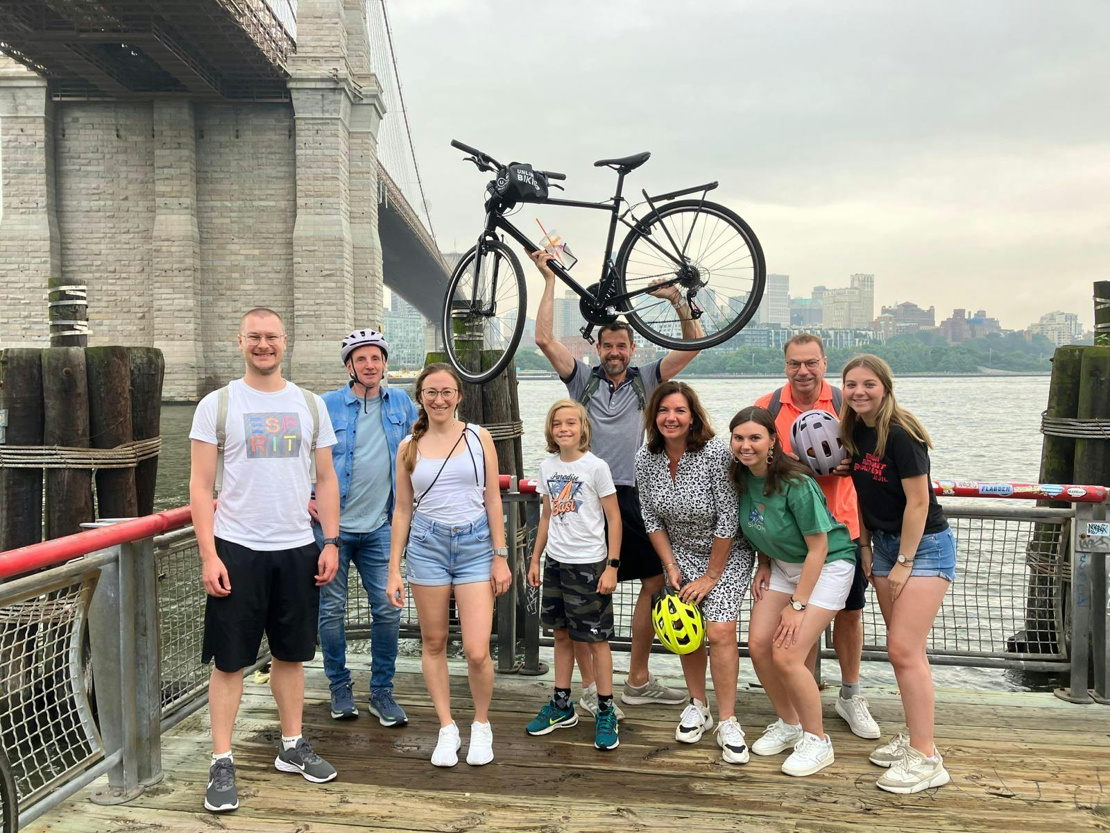 Tour guidato in bici privato del ponte di Brooklyn