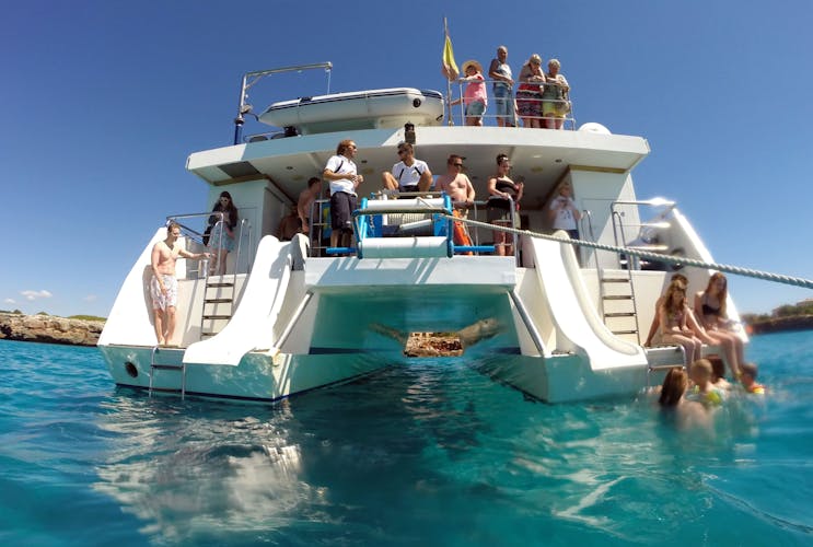 Moonfish Glass-bottom Boat Trip with Cala Morlanda Swim Stop