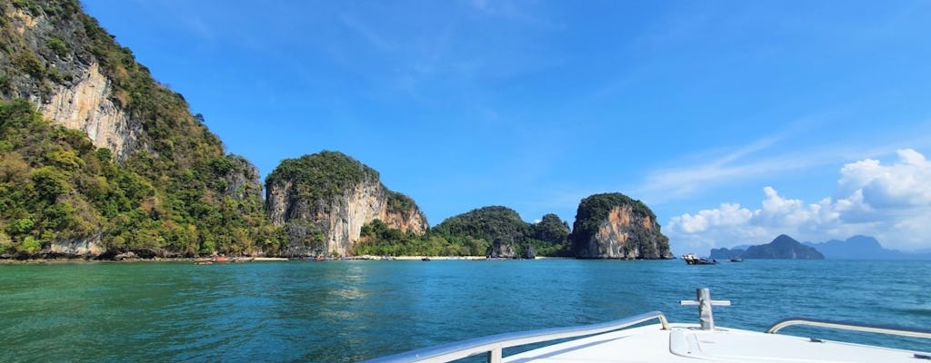 Wycieczka łodzią motorową na wyspy Phi Phi z Phuket z lunchem