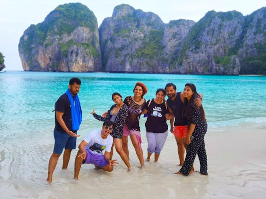 Krabi to Phuket day trip with private longtail boat tour in Phi Phi