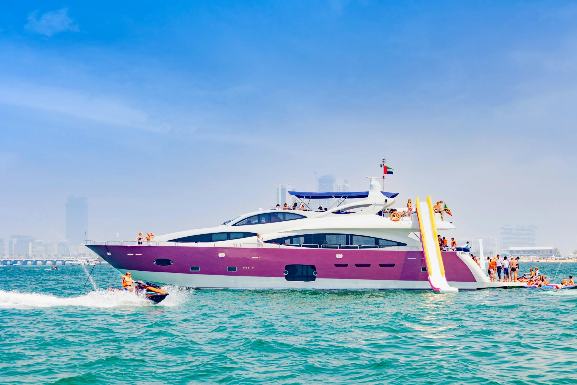 Dubai 4-hour ride and slide experience on a luxury yacht
