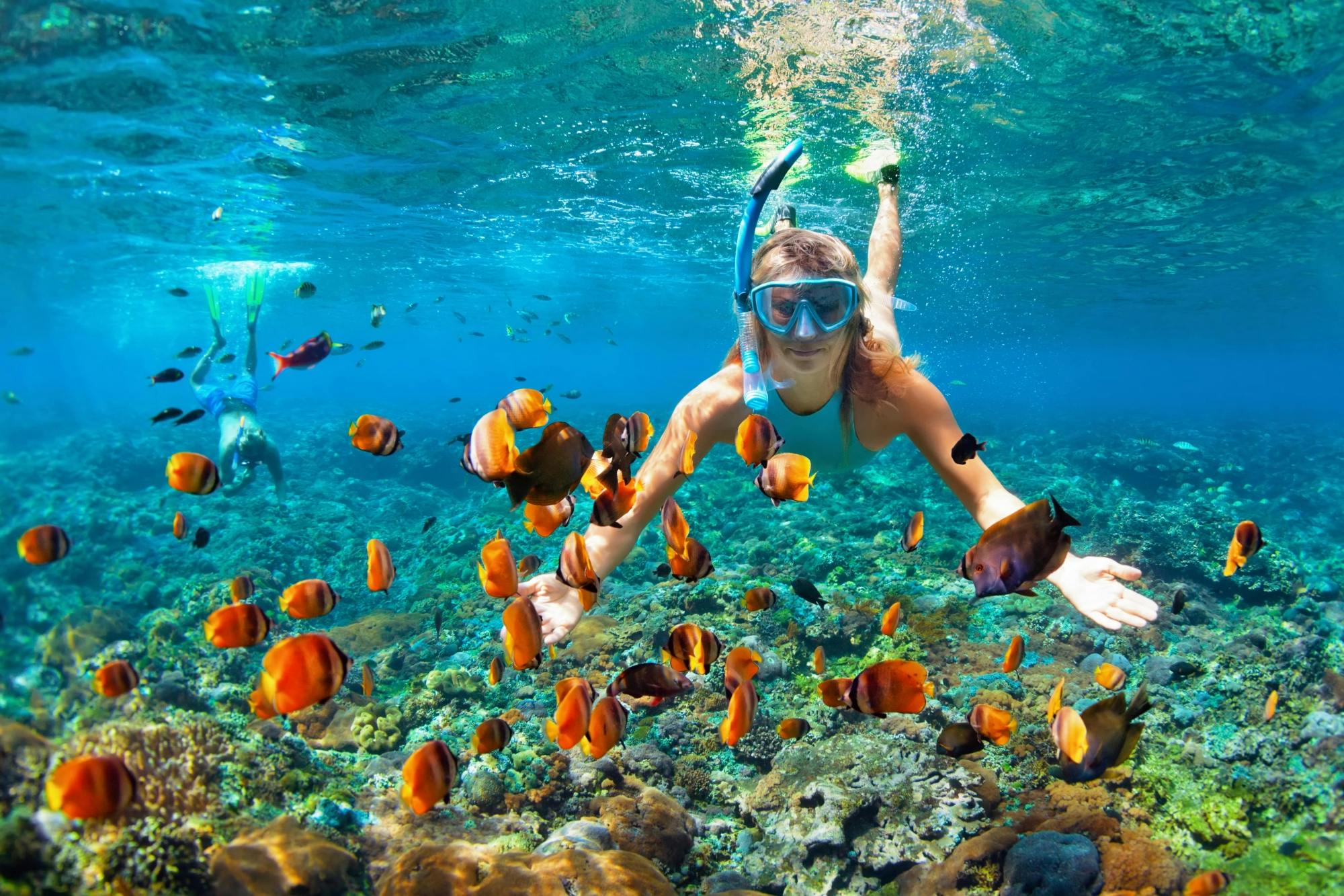 Mergulho com snorkel na Lagoa Azul de Bali com transporte e almoço