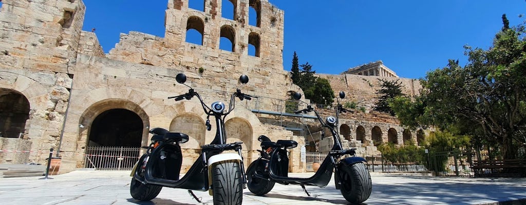 Visite guidée du quartier de l'Acropole d'Athènes en scooter électrique