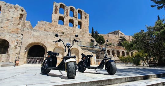 Guided tour of the Acropolis area of Athens by electric scooter