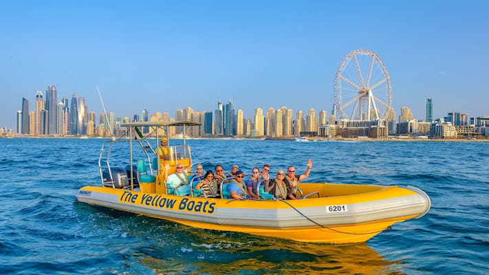 Tour premium de barco de 99 minutos por Dubai Marina, The Palm e Burj Al Arab