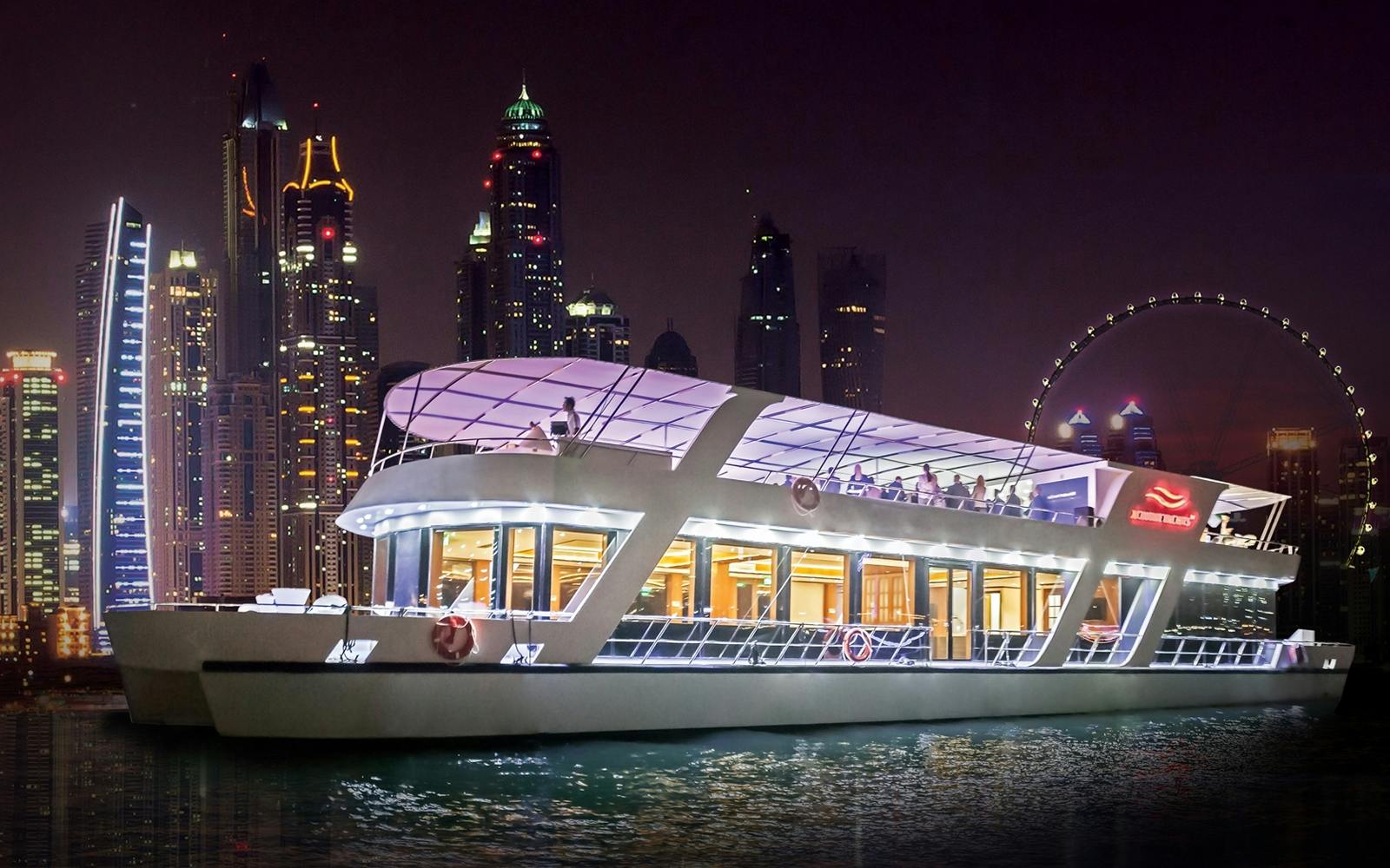 Bådrundfart med middag i Dubai Marina
