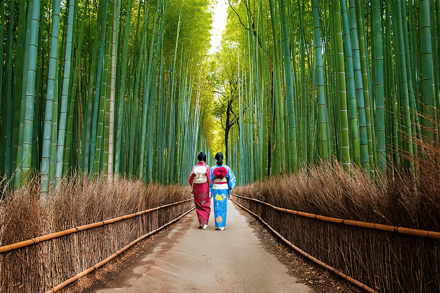 Arashiyama podkreśla pieszą wycieczkę po bambusowym lesie i parku małp