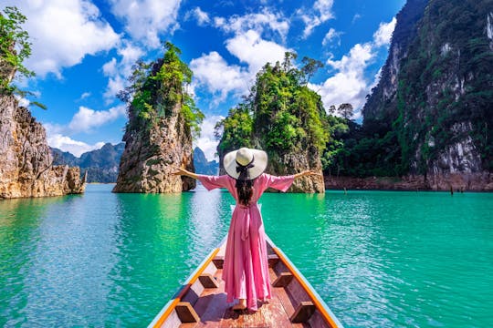 Gita giornaliera privata a Khao Sok con tour in barca a coda lunga da Phuket