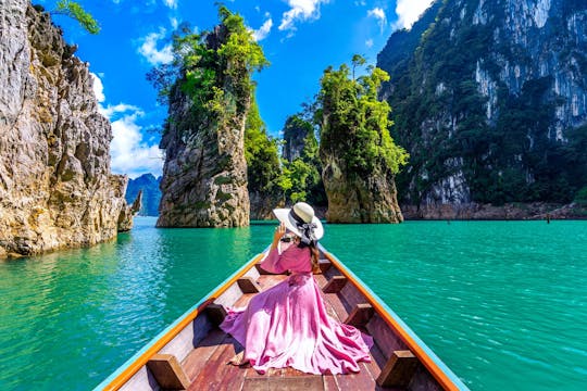 Gita giornaliera privata a Khao Sok con tour in barca a coda lunga da Krabi