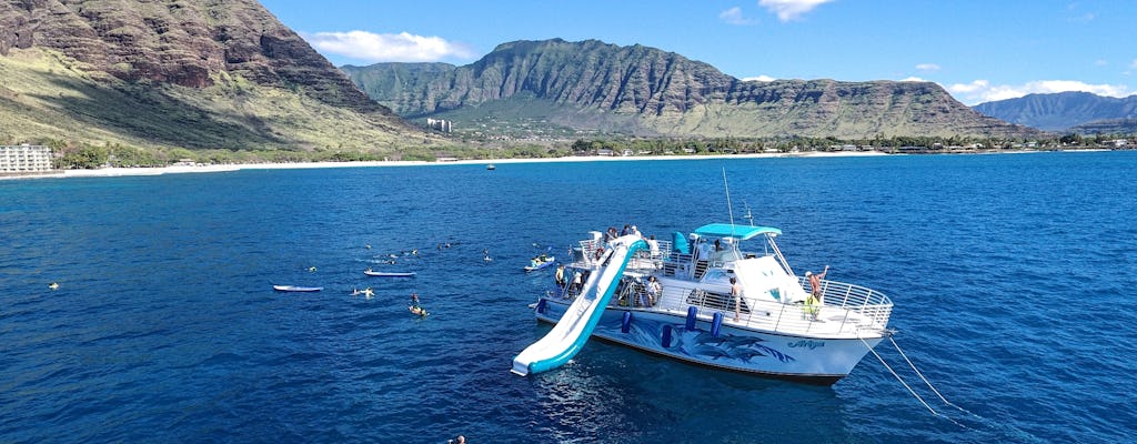 Participe de um cruzeiro com golfinhos em West O'ahu com mergulho com snorkel e lancheira