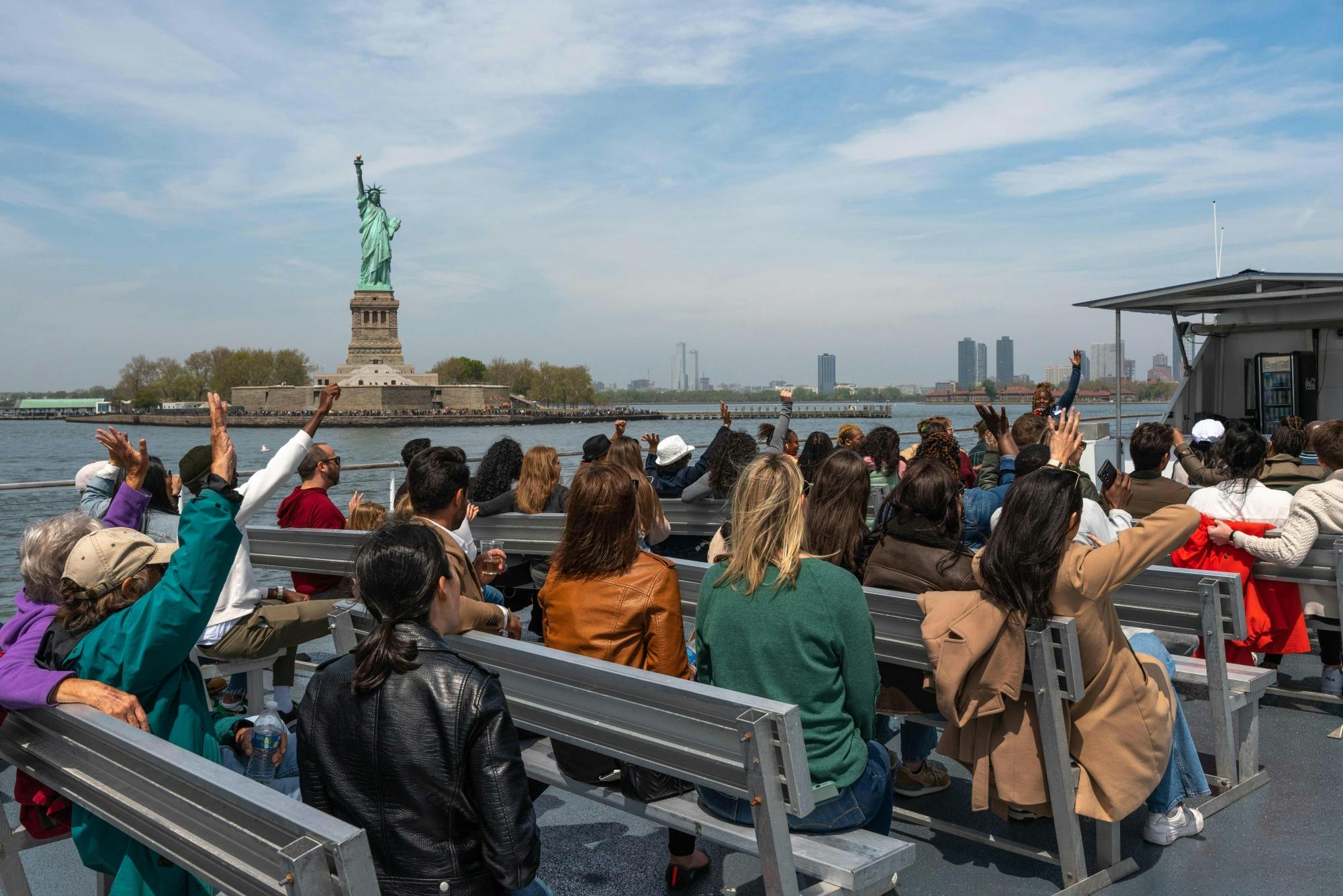 New York City sightseeing cruise rond het Vrijheidsbeeld