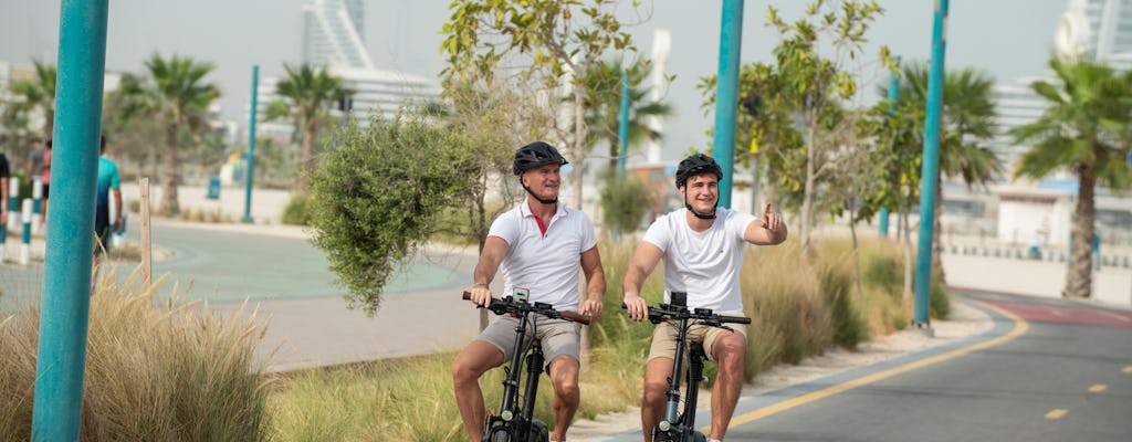 Pomocna przygoda na rowerze elektrycznym wzdłuż wybrzeża Dubaju z lunchem