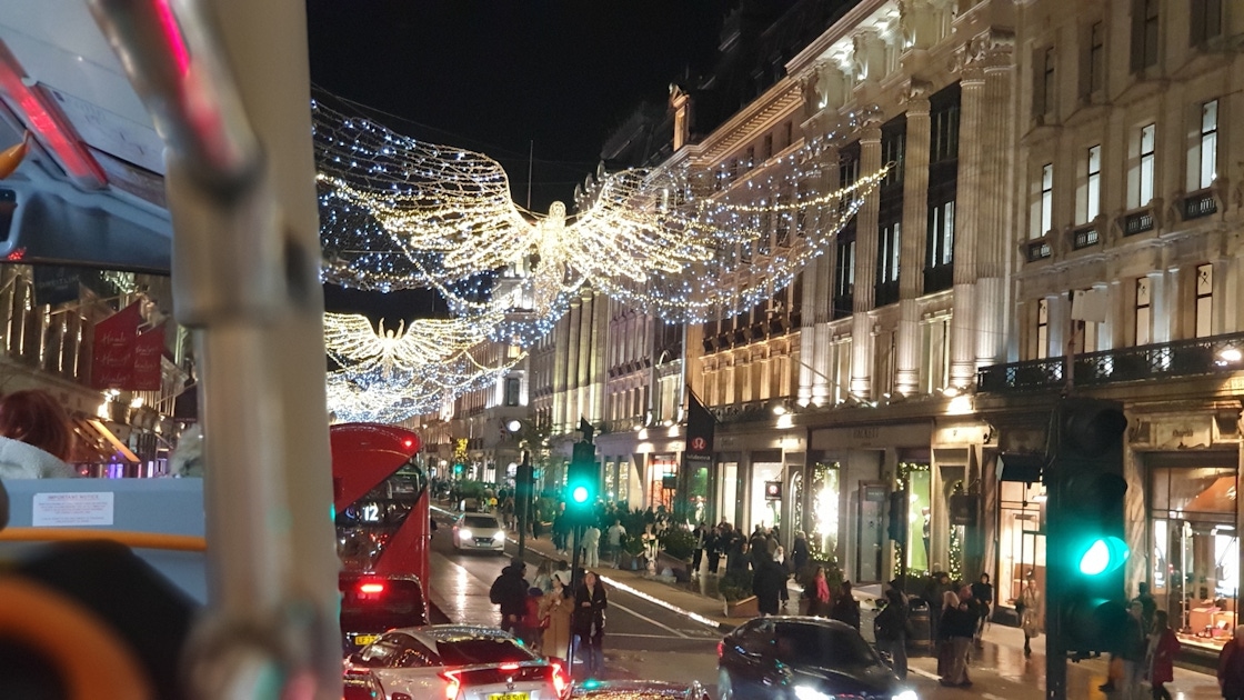 London Christmas lights tour on an upper deck bus musement