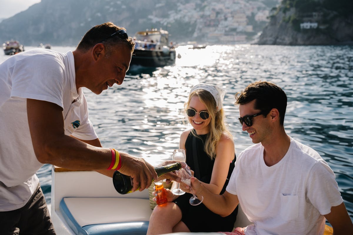 Zonsondergang en snorkelen in kleine groep vanuit Positano