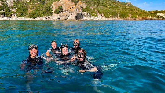 Snorkelling off the coast of Bosa