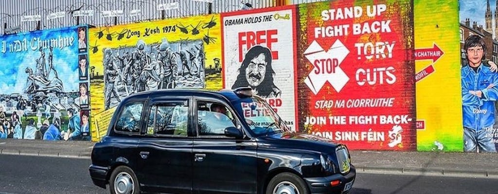 Excursão política de táxi em Belfast