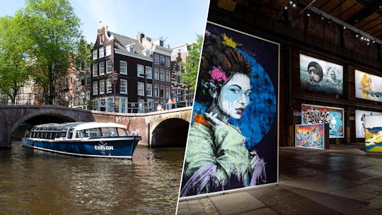 Croisière sur les canaux de la ville d'Amsterdam et billet d'entrée au musée STRAAT