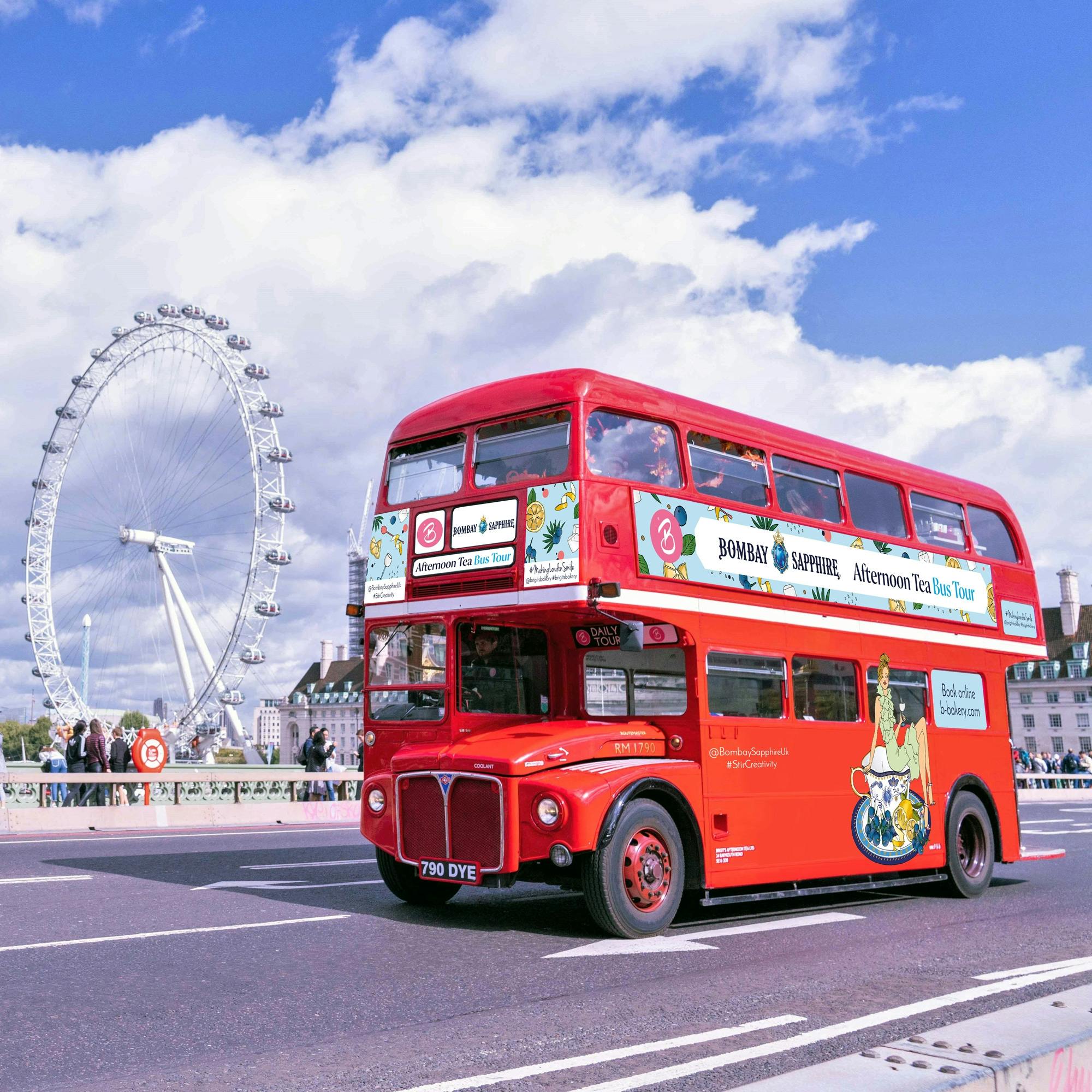 Gin lovers afternoon tea bus tour from Trafalgar Square