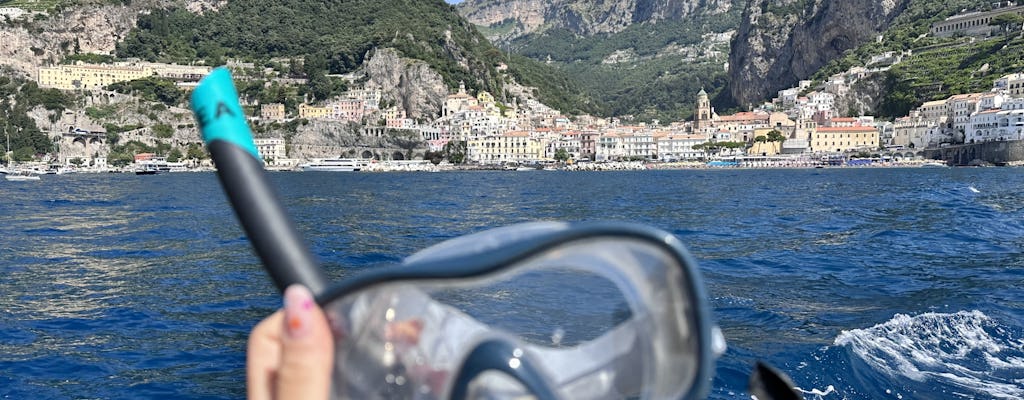Tour di gruppo di mezza giornata con snorkeling sulla Costiera Amalfitana da Positano