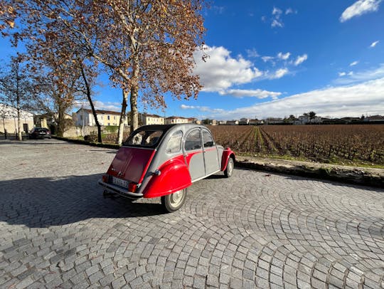 Tour privato del vino Pessac-Léognan in un'auto d'epoca 2CV da Bordeaux